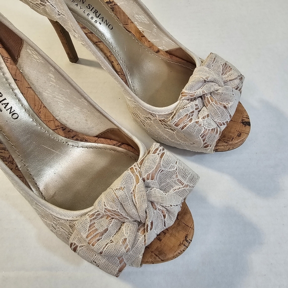 LACE Bamboo 3" Heels Peep Toe Women's 7.5 NwoT Whimsigoth Romantic - Picture 12 of 13